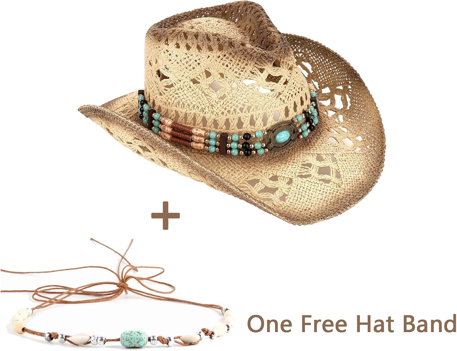 Thumbnail 3 de Foeran Straw Cowboy Hat
