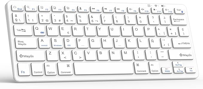 TQQ Teclado Bluetooth Español Ñ para iPad y Tablets 🖥