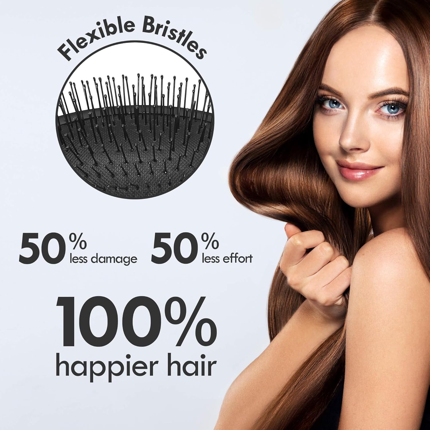 Detalle de Aussumy 4-Pack Detangling Hair Brushes with Air Cushion Cushioning