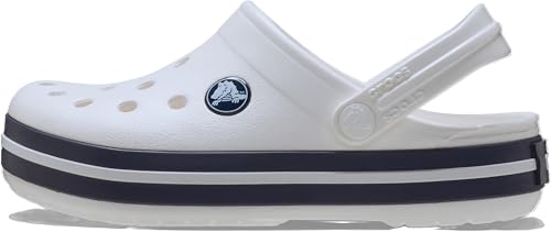 Detalle 2 de Crocs Unisex Kids Crocband Clog T (White/Navy) – 7 UK Child