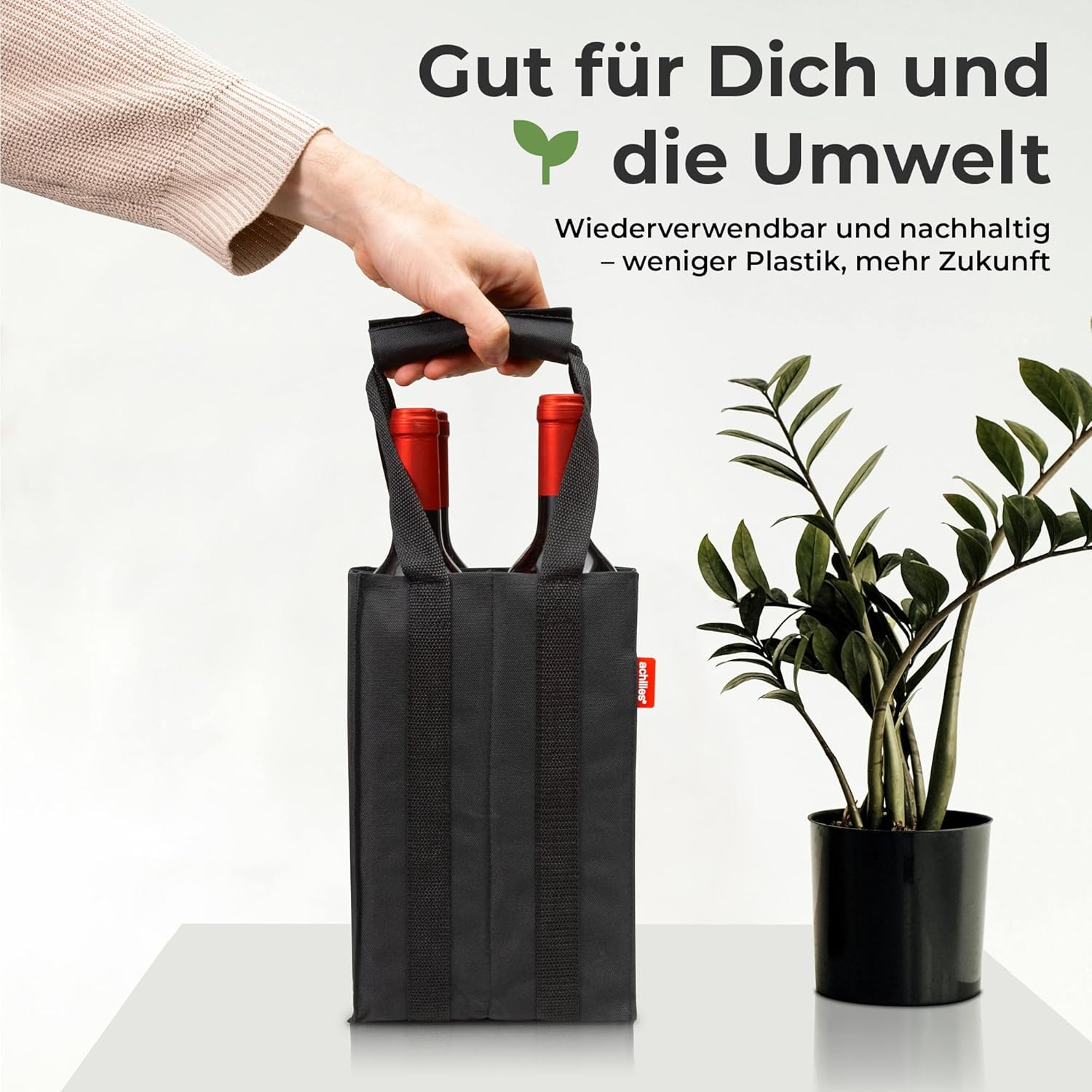 Thumbnail 4 de Achilles Flaschentasche 4 Fächer à 1,5 L – Reißfester Flaschenkorb mit Trennwänden