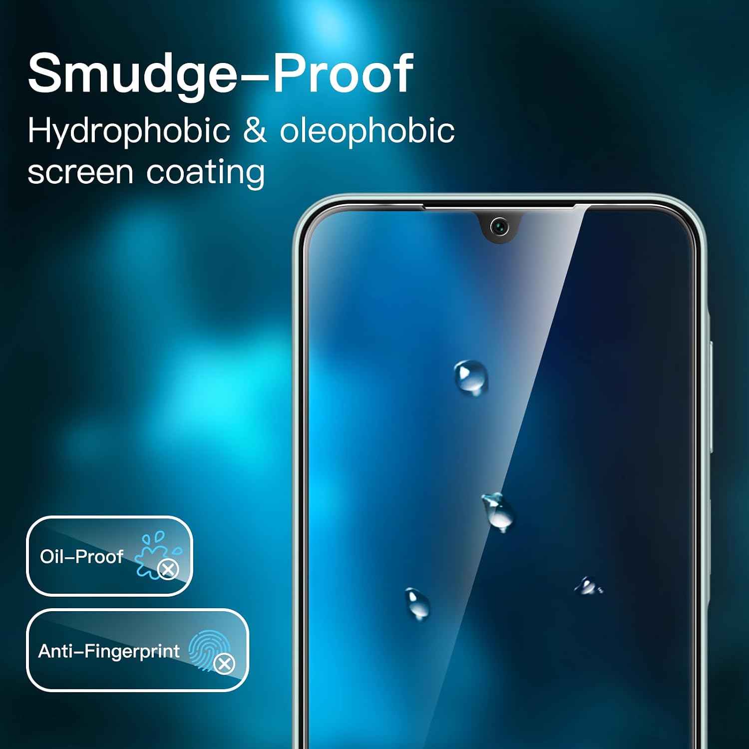 Detalle de JETech Pellicola Protettiva in Vetro Temperato per Samsung Galaxy A26 5G – Pacco da 3, 9H, HD Chiaro