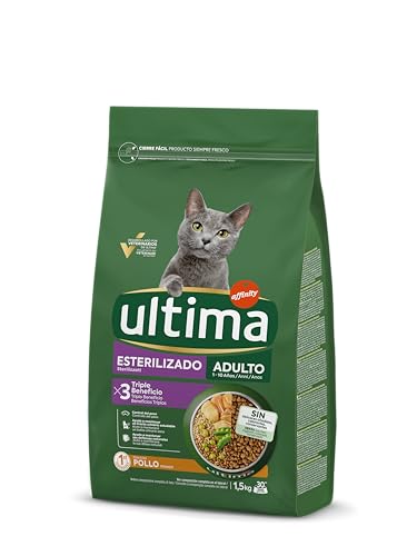 Detalle de Ultima Esterilizado Adult Pollo, pienso para gatos adultos esterilizados, 6 kg