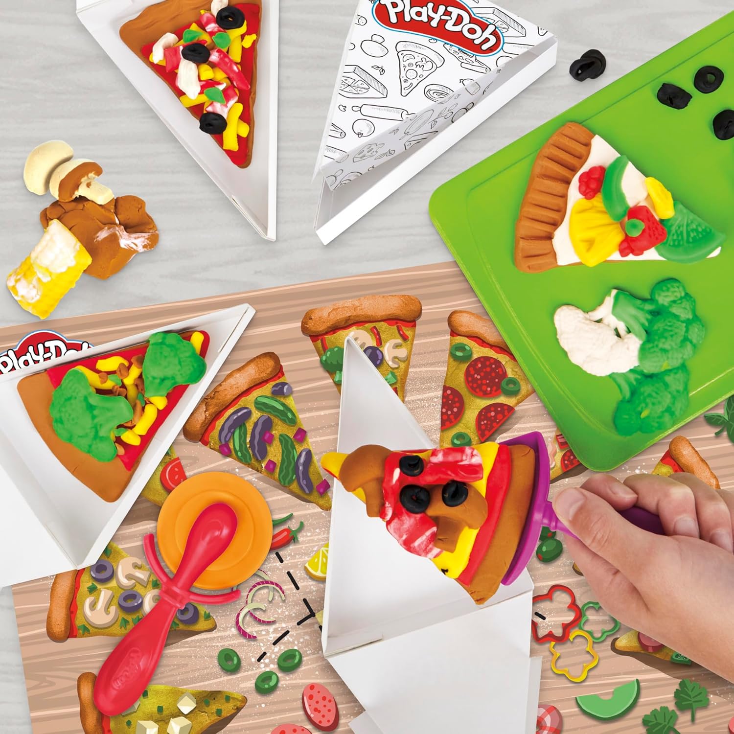 Detalle de Play-Doh Pizza Slice Playset 11 tools