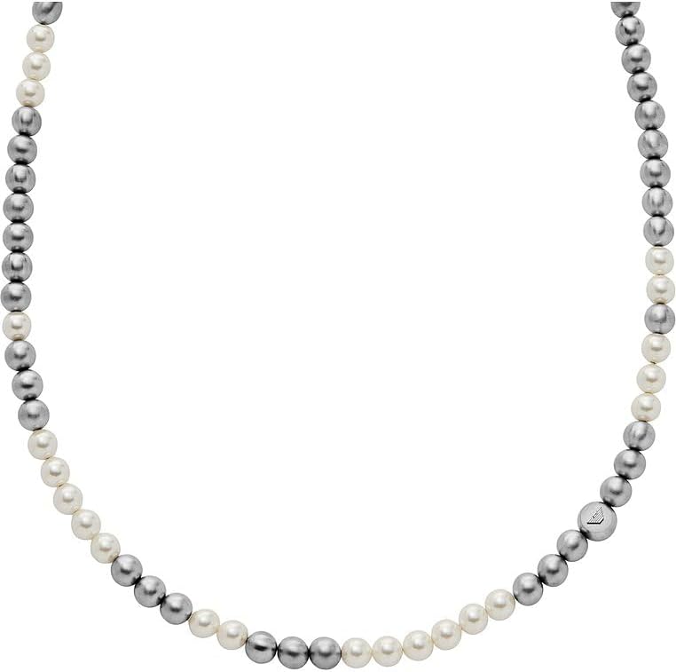 Thumbnail 4 de Emporio Armani Collier pour homme en perles avec fermoir mousqueton, acier inoxydable