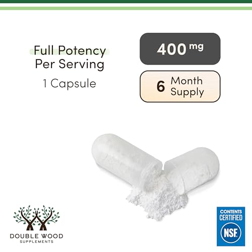 Thumbnail 7 de Magnesium Glycinate 400mg by Double Wood Supplements — 180 Capsules for Relaxation, Recovery & Mood