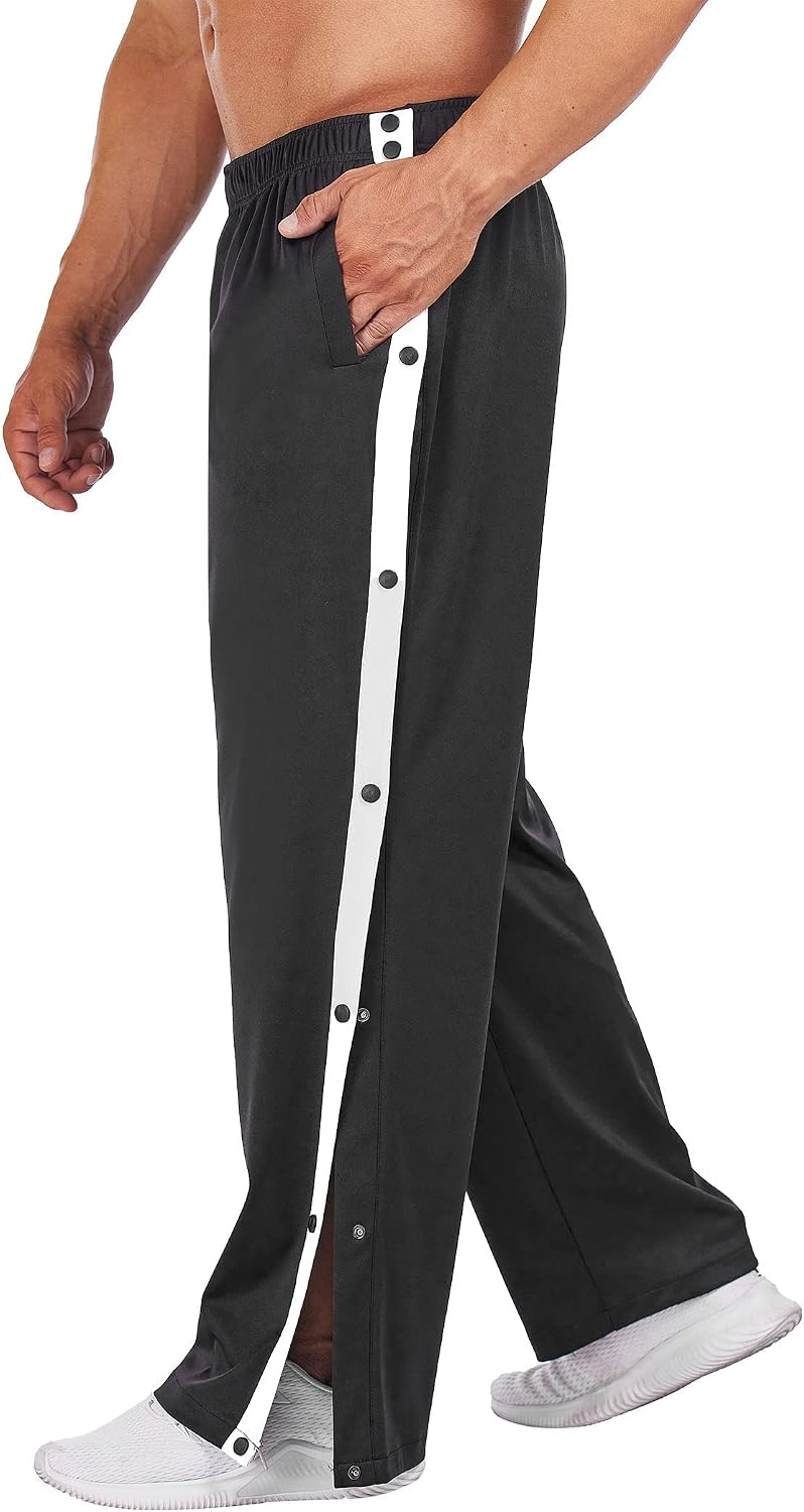 Detalle de Deyeek Men's Tear-Away Pants with Full-Side Snaps and Deep Pockets