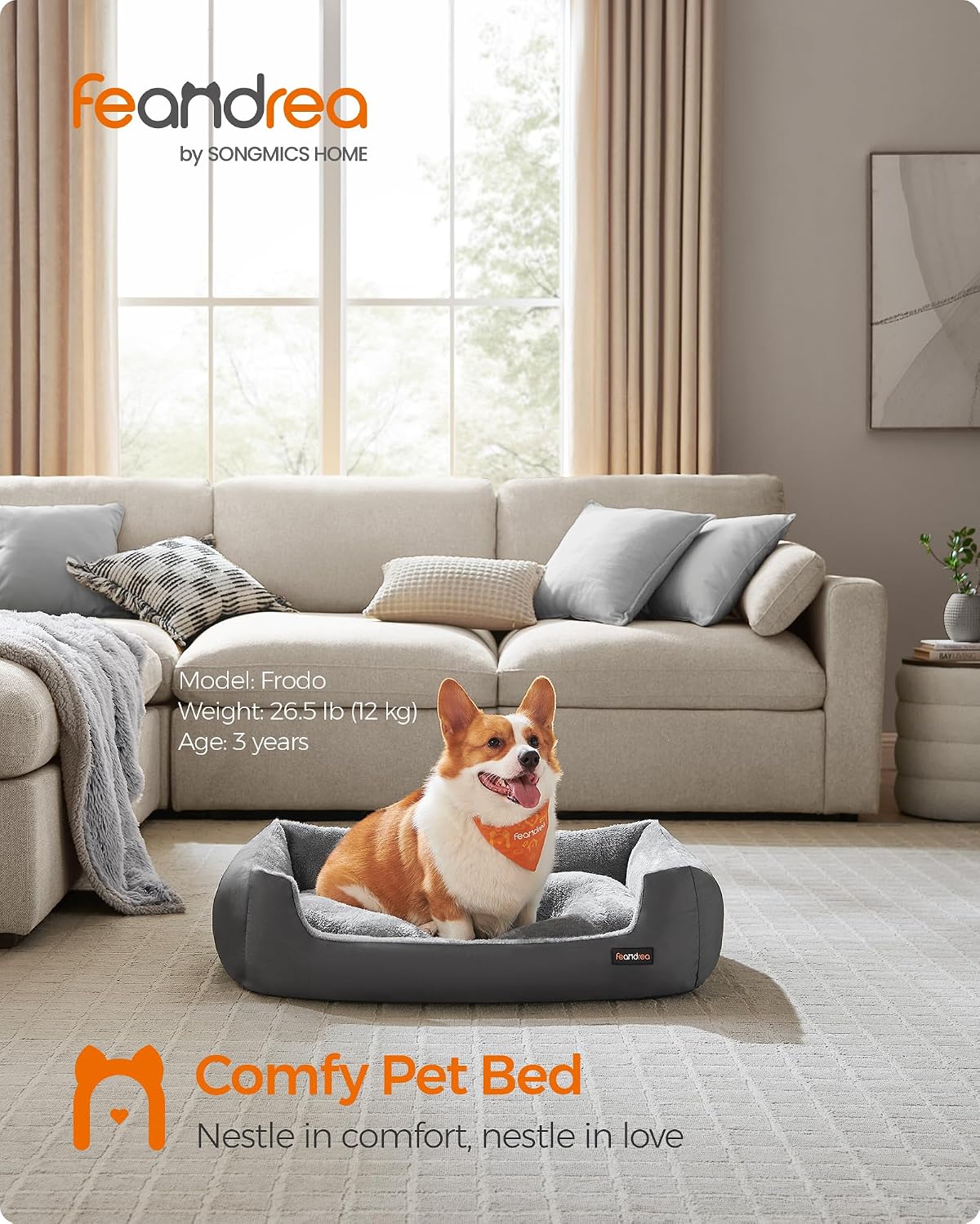 Detalle 2 de Feandrea Dog Bed Sofa 85x65x21cm