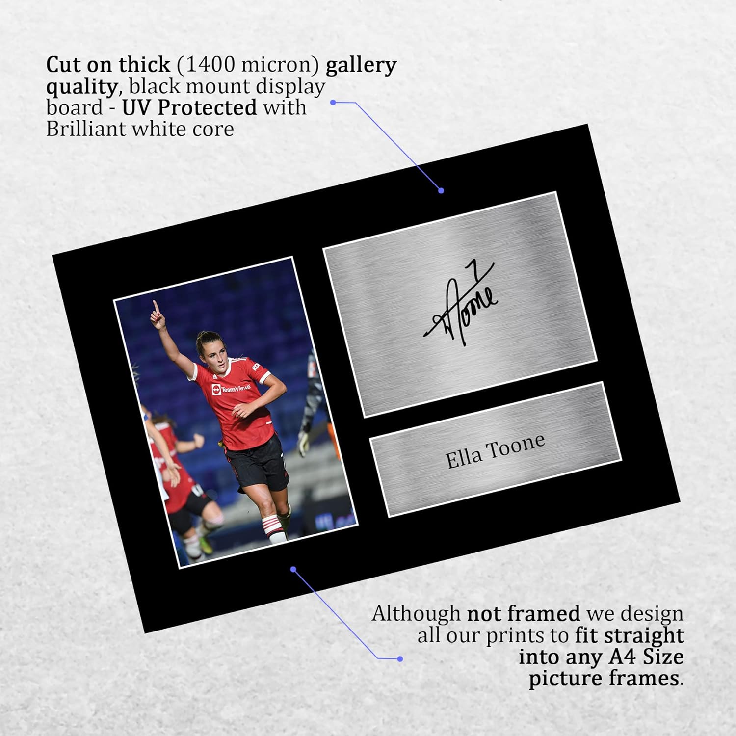 Thumbnail 2 de HWC Trading A4 Ella Toone womens signed autograph printed picture (A4) for football fans