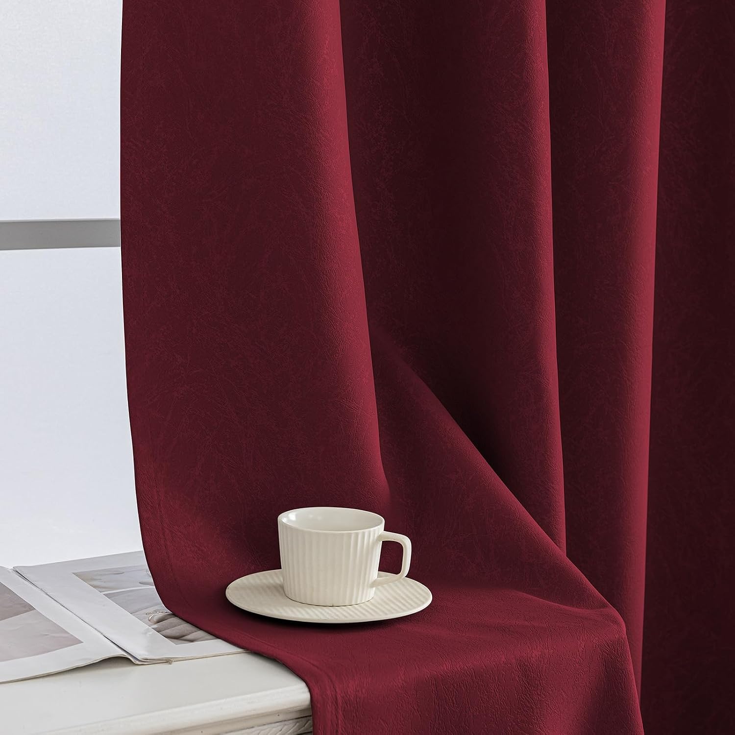 Thumbnail 5 de Ystyle Lot De 2 Rideau Occultant 140x225 cm Bordeaux