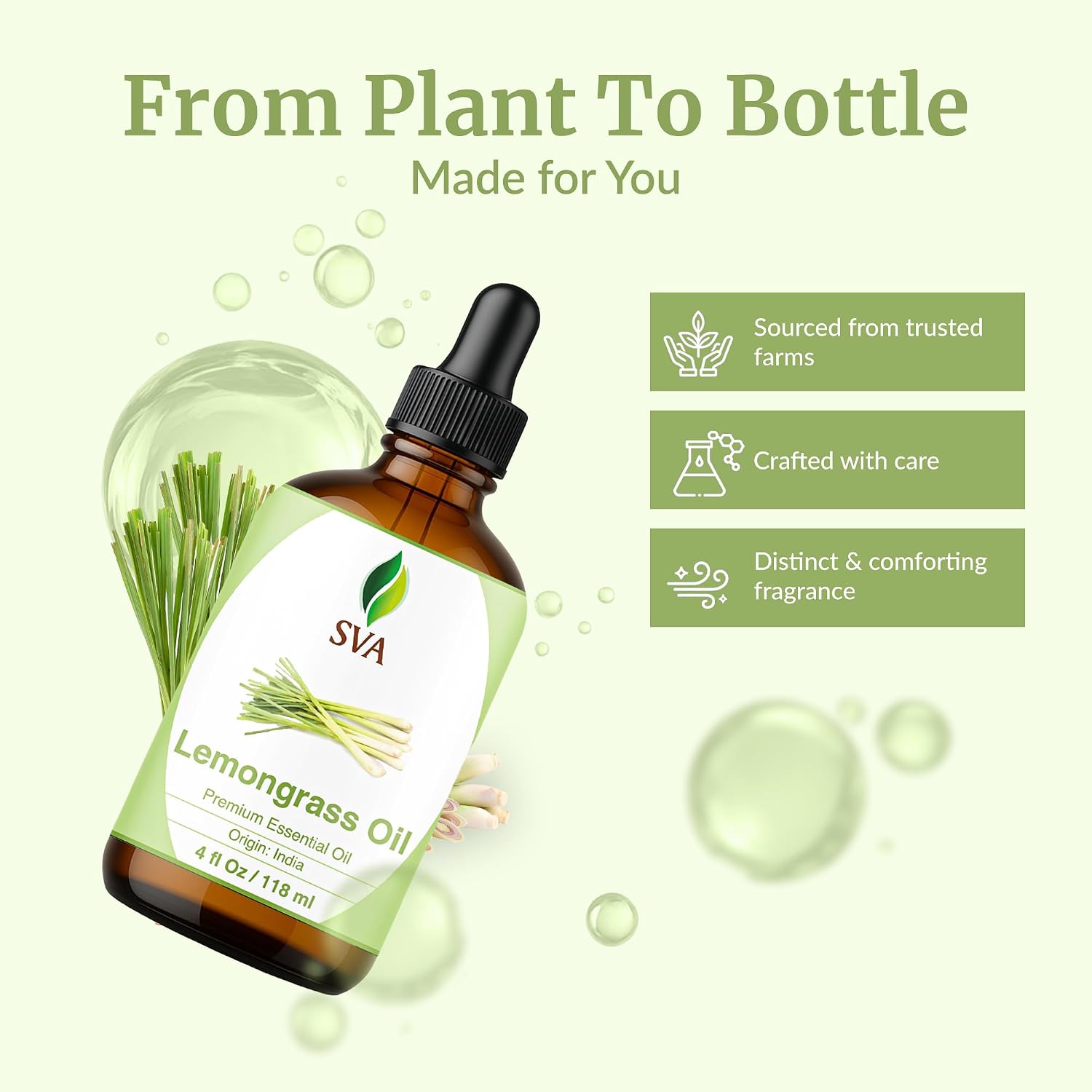 Detalle 2 de SVA Lemongrass Essential Oil 4 fl oz
