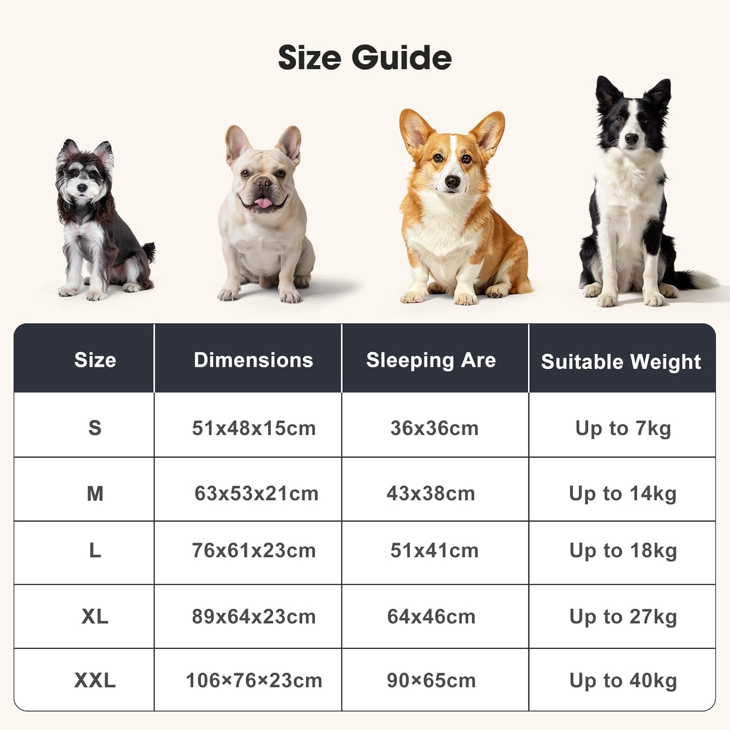 Thumbnail 4 de MIXJOY Medium Dog Bed 64x53 cm — washable cosy bed