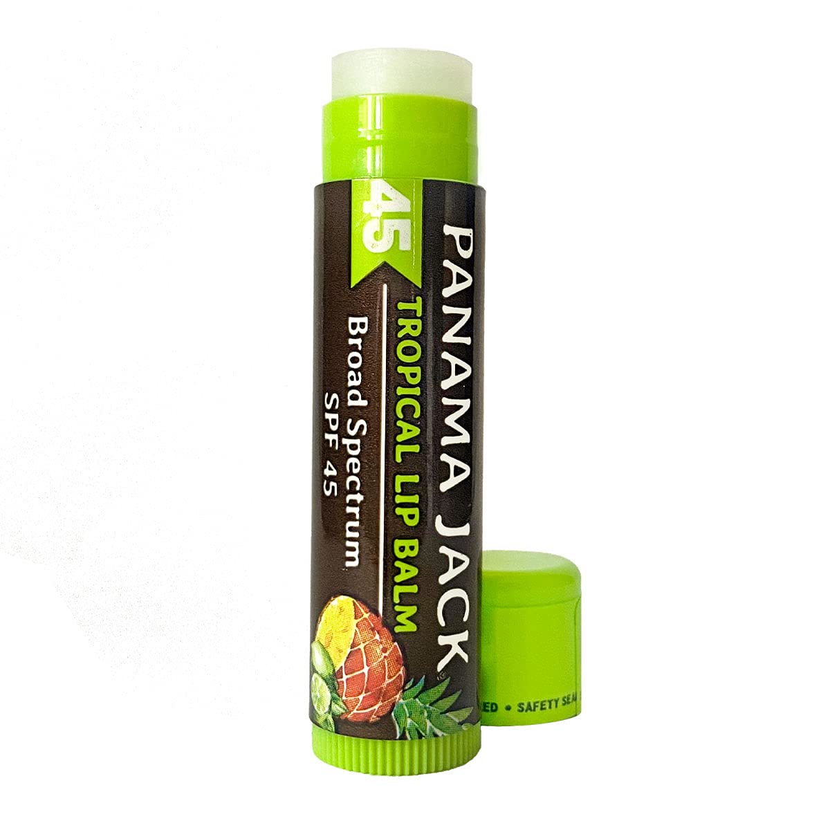 Detalle de Panama Jack Sunscreen Lip Balm SPF 45 (Broad Spectrum) — Tropical Flavor, Pack of 3