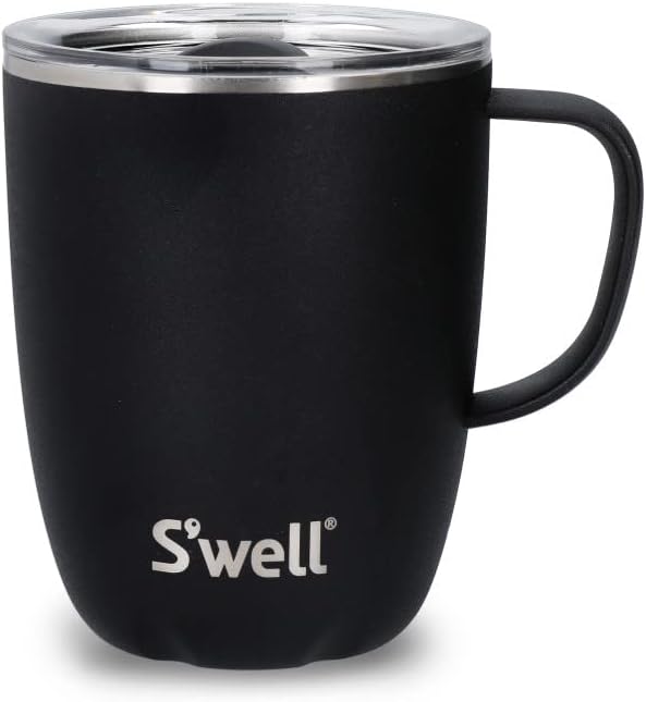 Detalle de S'well Onyx Mug with Handle, 350 ml Stainless Steel Travel Mug