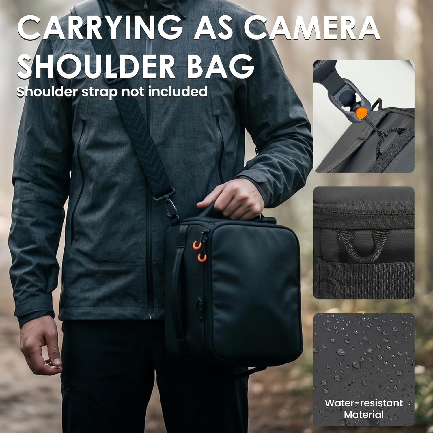Detalle 2 de TARION ShellCore S Padded Camera Bag Insert — Protective Small Camera Cube with Quick Access & Metal Frame