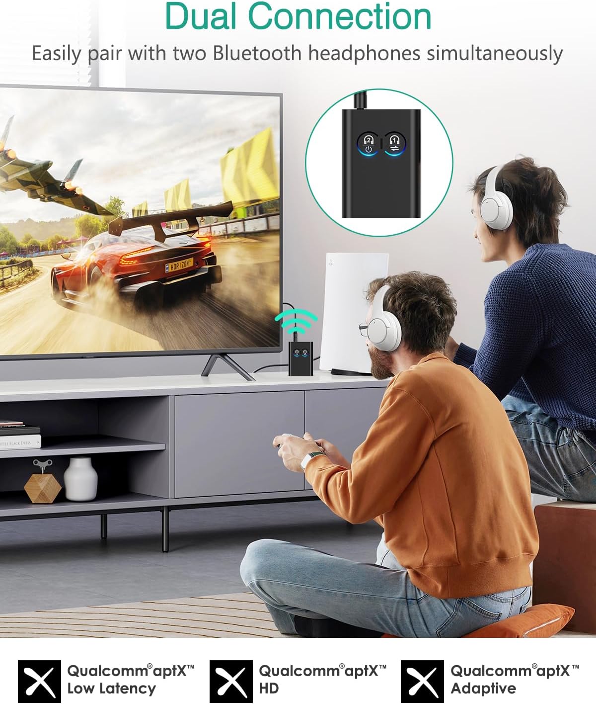 Thumbnail 2 de ORIA Bluetooth audio adapter aptX Adaptive