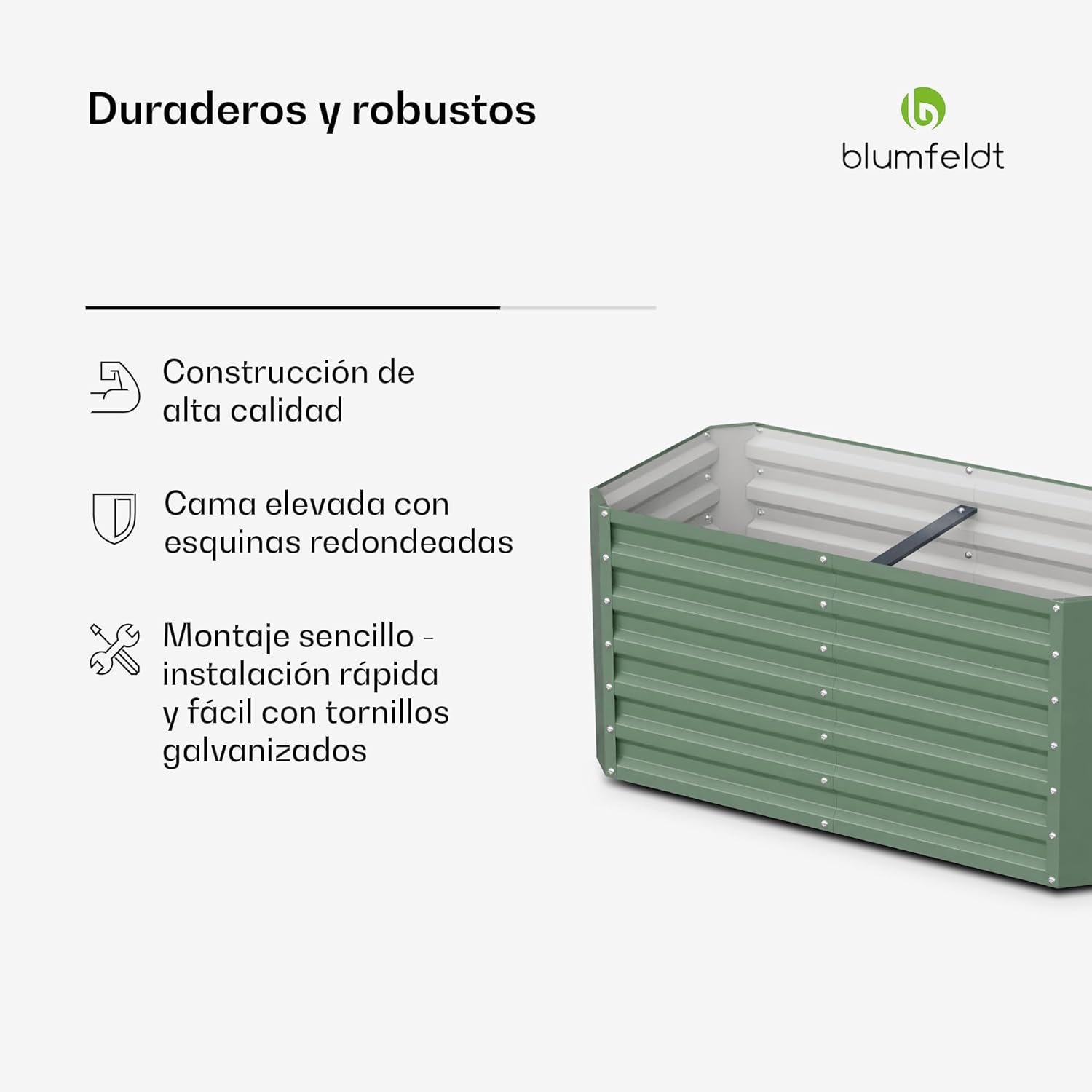 Thumbnail 5 de blumfeldt High Grow Jardinera Exterior 575L Acero Galvalume 60cm