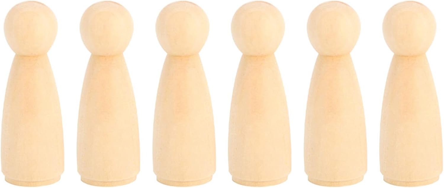 Detalle de ZJchao houten poppen, 10 vrouwelijke figuren van 75 mm om zelf te versieren