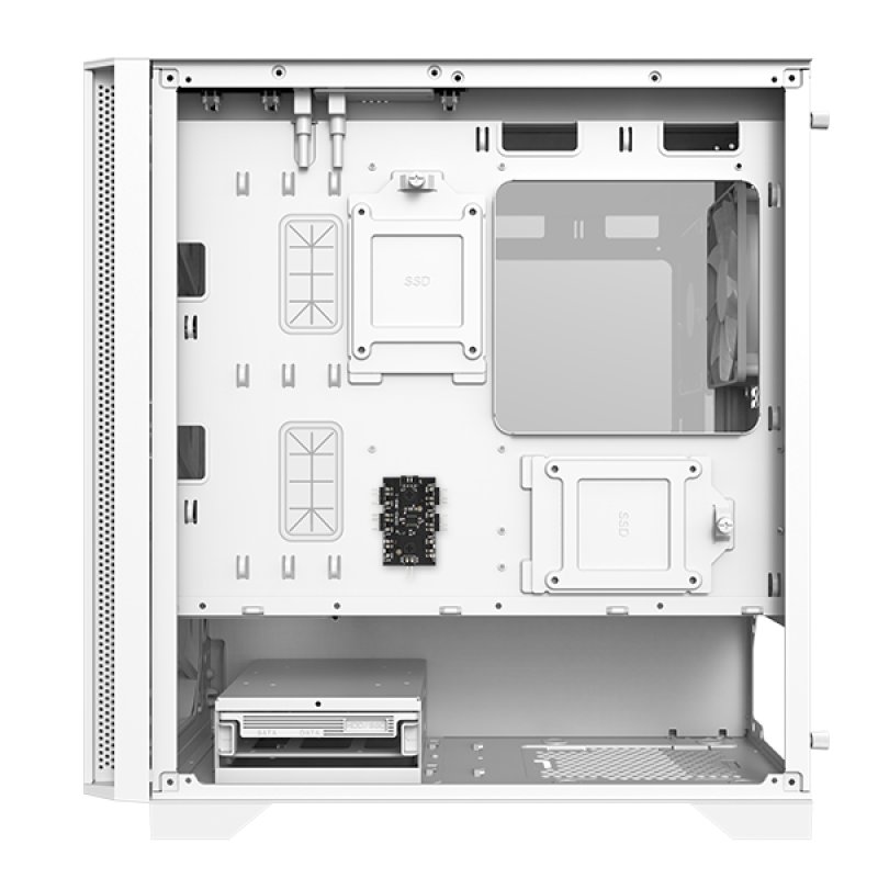 Detalle 2 de Montech Air 100: Torre Micro-ATX ARGB Blanca, diseño minimalista y buen flujo de aire