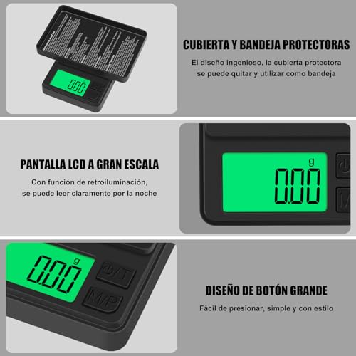 Thumbnail 2 de Diyife Báscula Precisión 0.01g (mini balanza de cocina) con tara y LCD