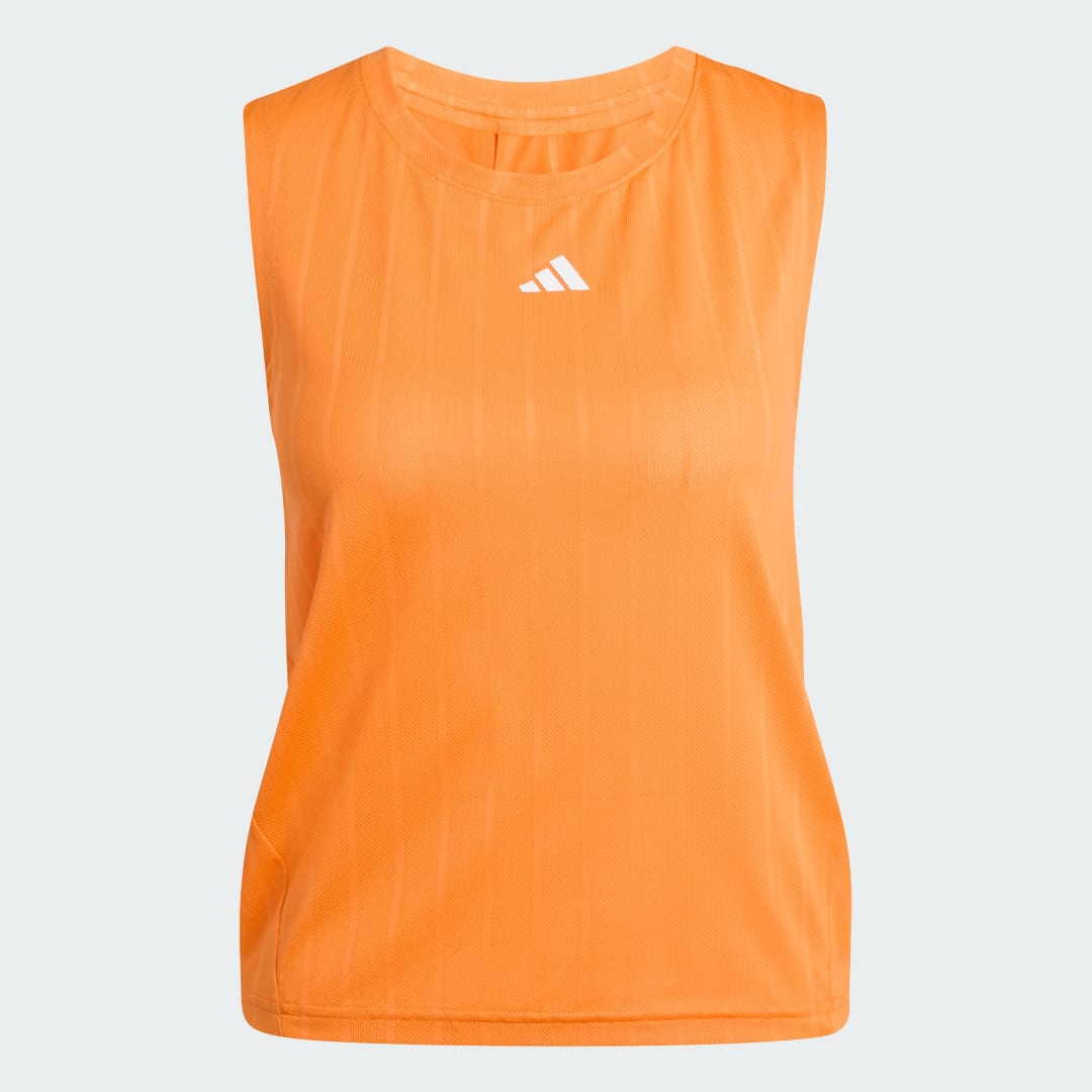 Detalle 2 de Camiseta de tirantes de tenis Climacool+ Pro de Adidas - color naranja