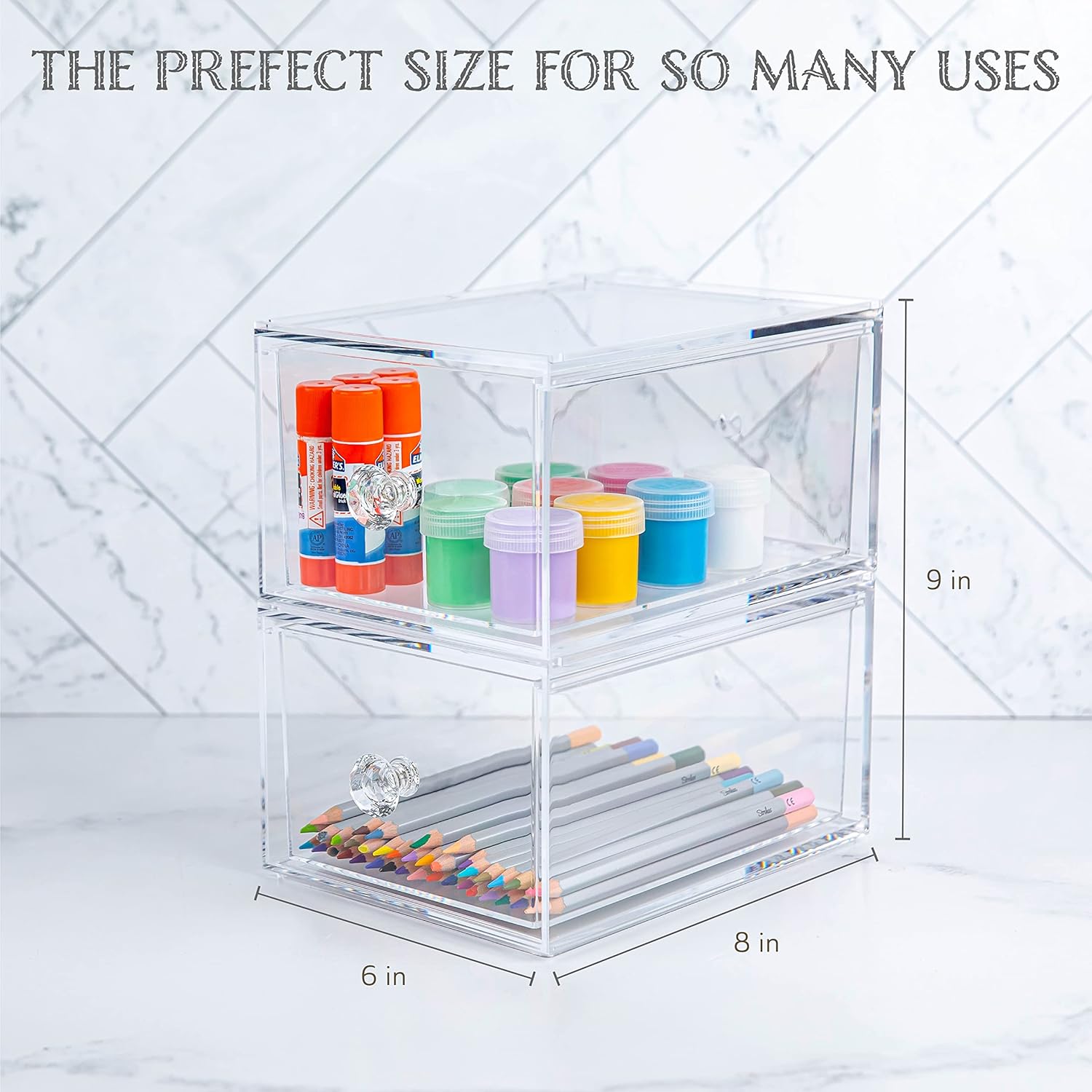Thumbnail 2 de Oizeir Clear Drawer Organizers 4.5" 2‑Pack