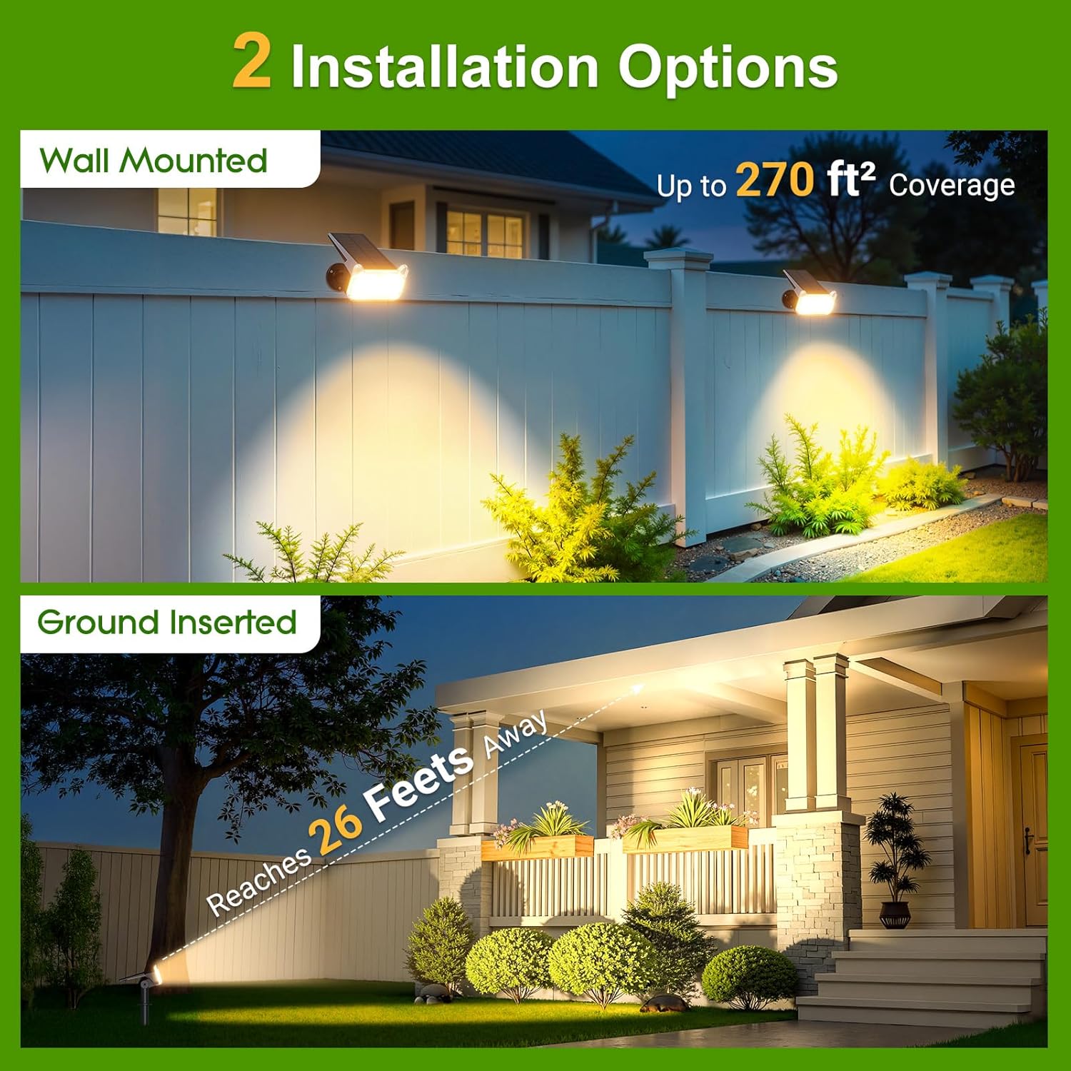 Thumbnail 2 de GEARLITE 6er Set Solarlampen für außen (2 Modi, max. 800 lm) – IP65 Gartenstrahler