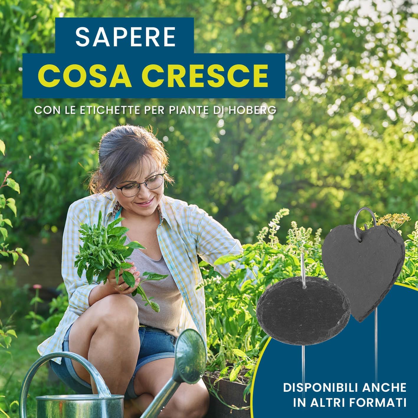 Thumbnail 6 de Hoberg Etichette per piante in ardesia – Set da 10 etichette riutilizzabili con picchetti in acciaio