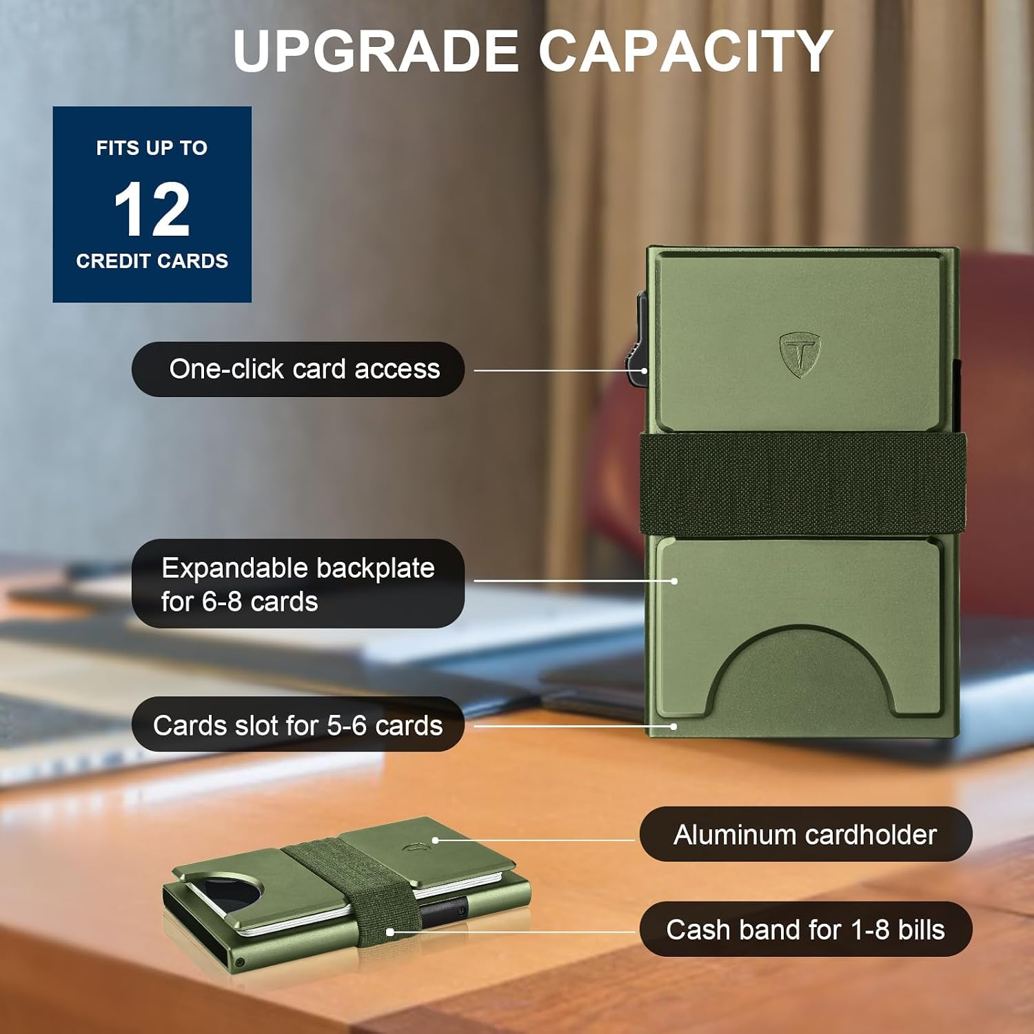 Thumbnail 4 de TOYFID Slim Wallet Men metal card holder RFID