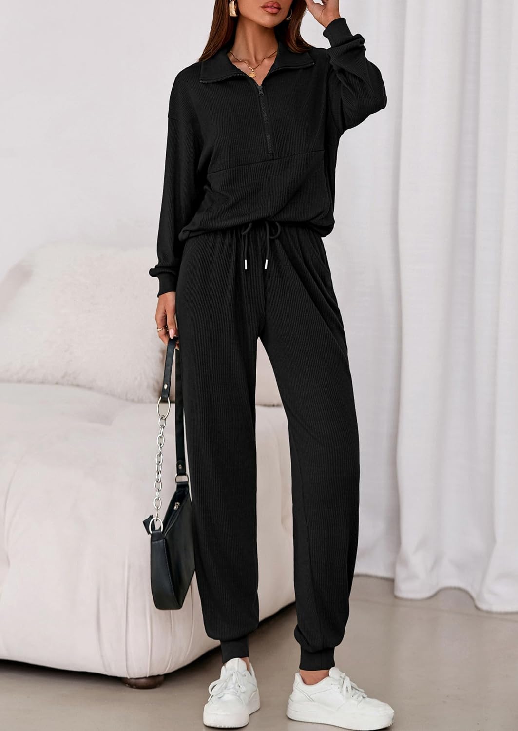 Thumbnail 3 de PRETTYGARDEN Fall 2-Piece Lounge Set S