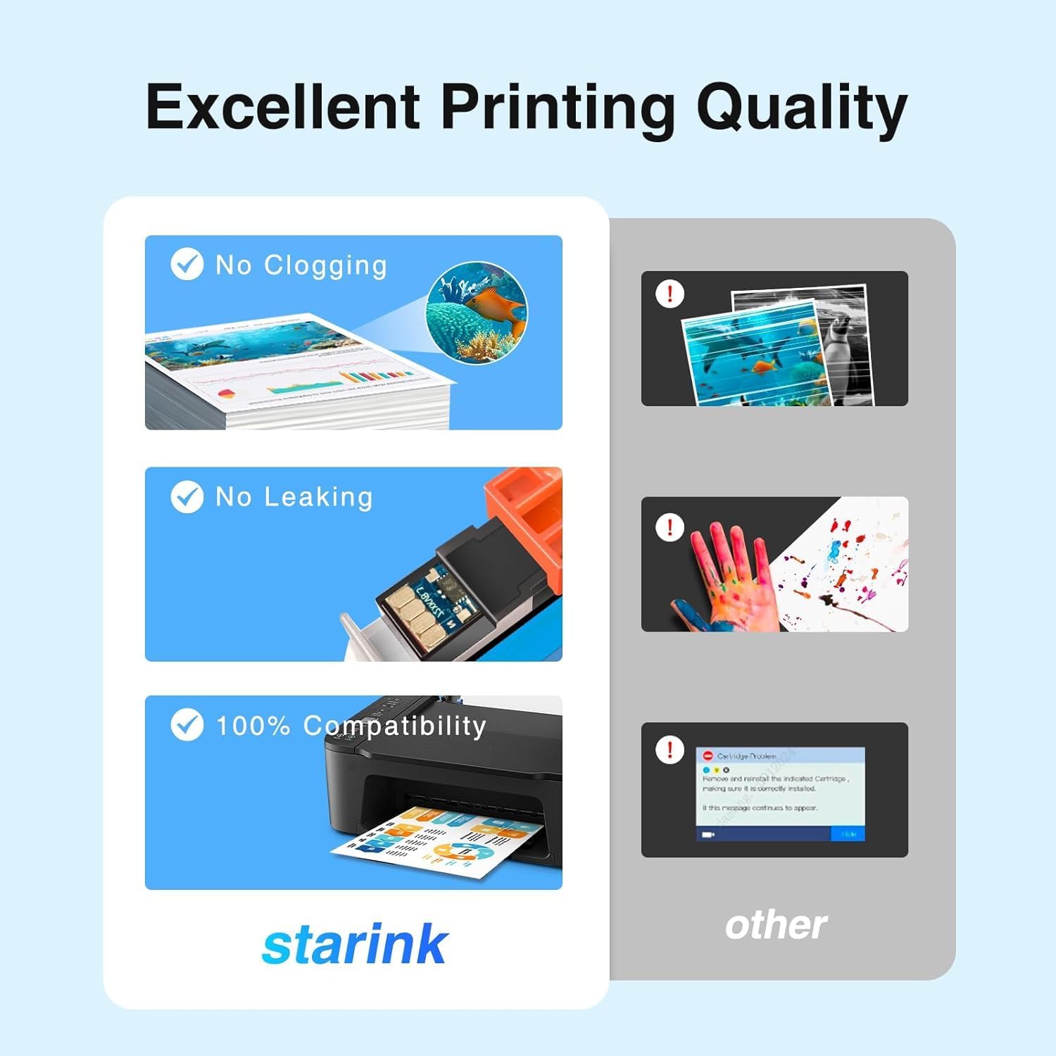 Detalle 2 de st@r ink PGI-280XXL CLI-281XXL Ink Cartridge 5-Pack for Canon PIXMA