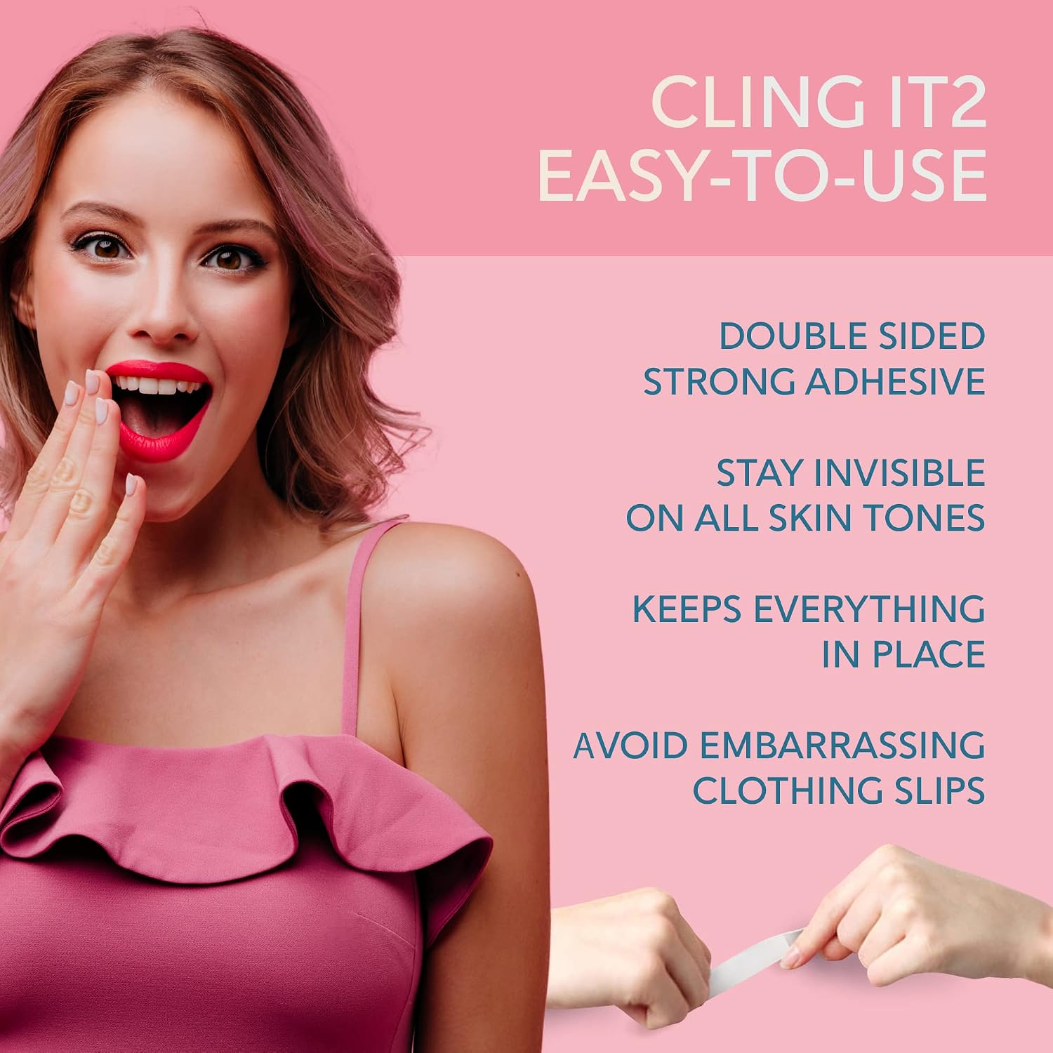 Detalle 1 de Double-Sided Clothing Tape, Perforated Roll