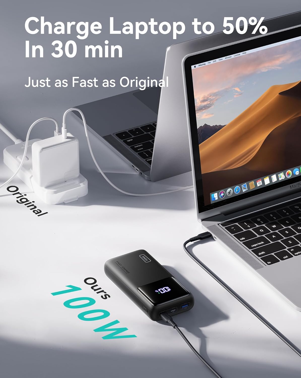 Detalle de INIU 100W 25,000mAh power bank for laptops