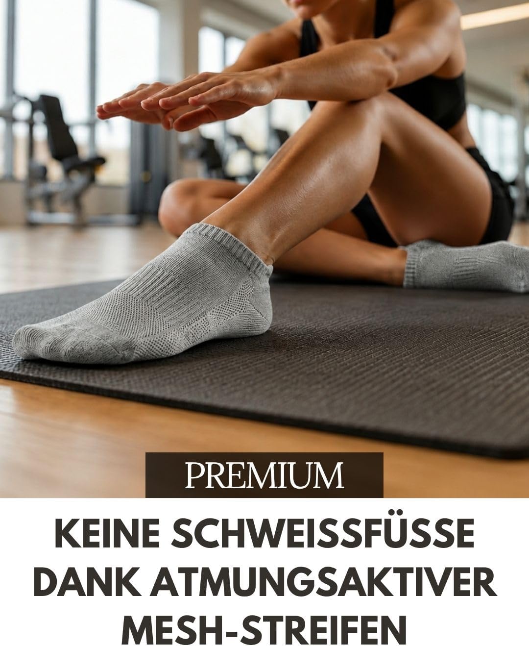 Detalle de 10 Paar kurze Sneaker-Socken aus Baumwolle für Herren & Damen (81% Baumwolle) – atmungsaktiv