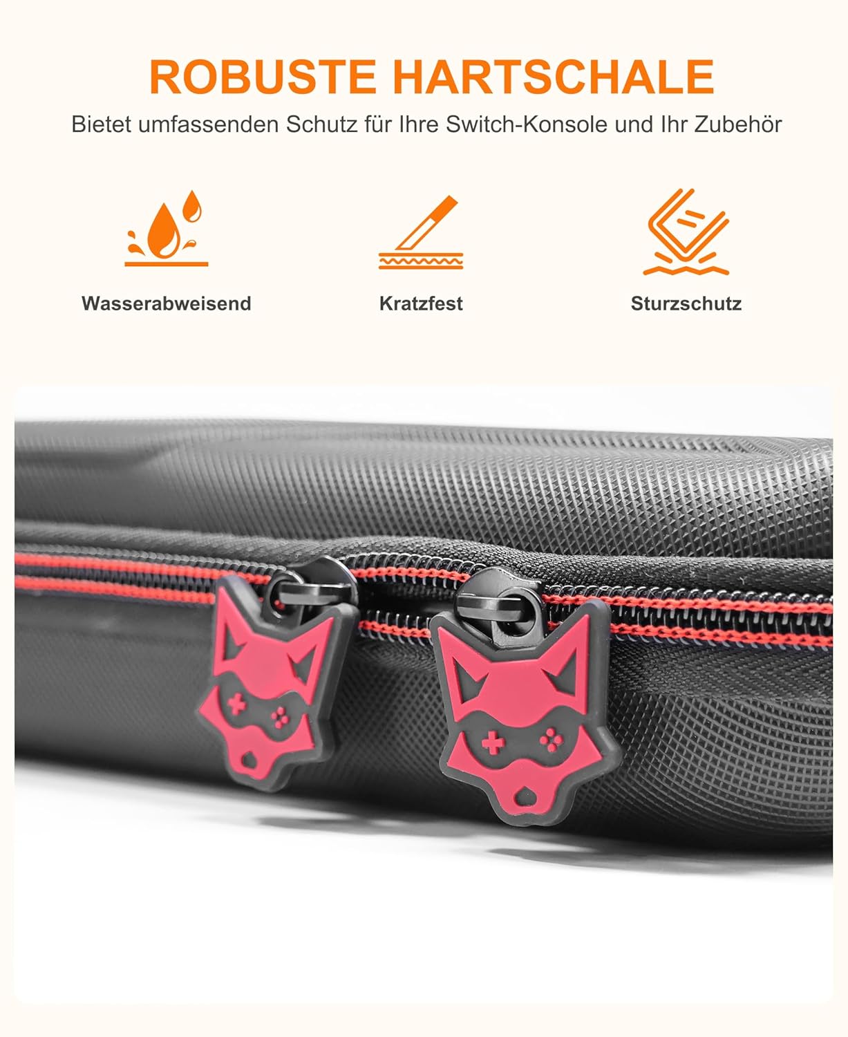 Detalle de HASACOOL Switch 2 Tasche – Schutzhülle für Nintendo Switch, Switch OLED und Switch 2 mit 20 Kartenfächern