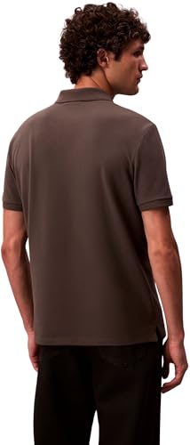 Thumbnail 1 de Calvin Klein polo de manga corta hombre Monogram piqué de algodón en marrón Beluga (XL)