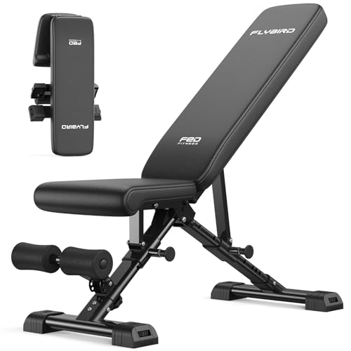FLYBIRD WB5 Weight Bench — 800LBS ASTM-Certified Adjustable Bench for Home Gym