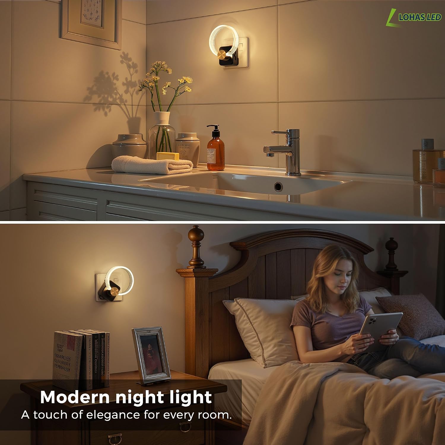 Thumbnail 6 de LOHAS-LED Rotatable Plug-in Night Light with Dusk-to-Dawn Sensor