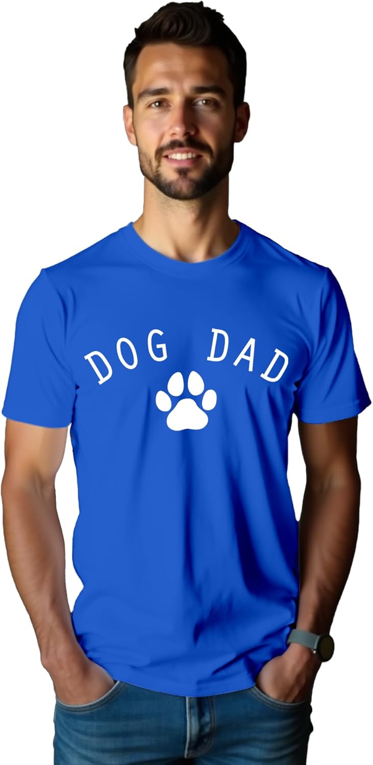 Detalle de Qskall Mens T Shirt Dog Dad – Funny Dogfather Tee