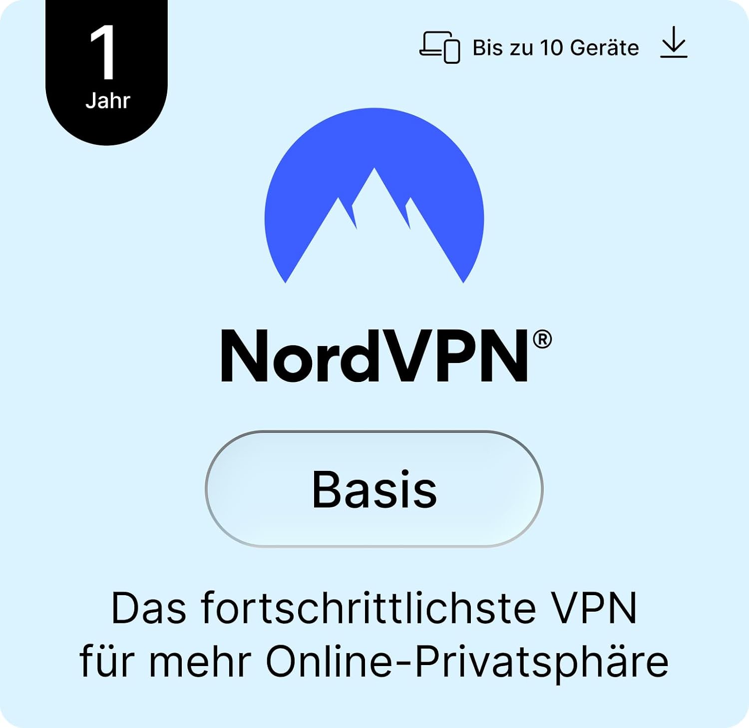 Detalle de NordVPN Basis – 10 Geräte, 1 Jahr, Premium-VPN-Software (Digitaler Code)