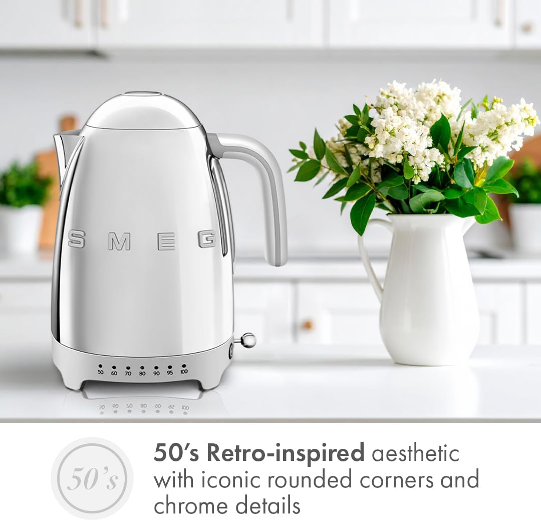 Detalle 2 de Smeg 50's Retro Style KLF04SSUS Variable Temperature Kettle, 1.7 L