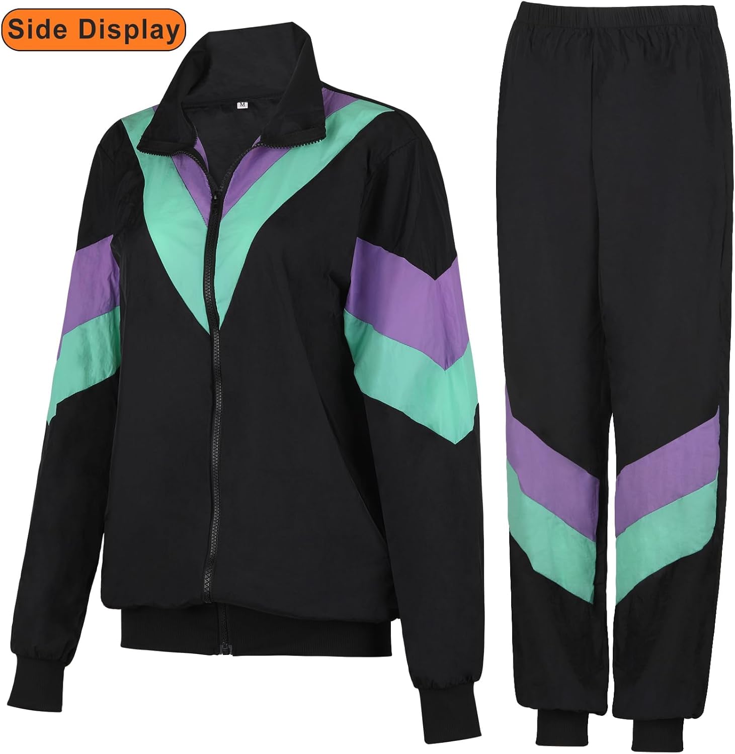 Thumbnail 1 de YADODO Costume années 80/90 chándal : veste + pantalon avec accessoires disco rétro