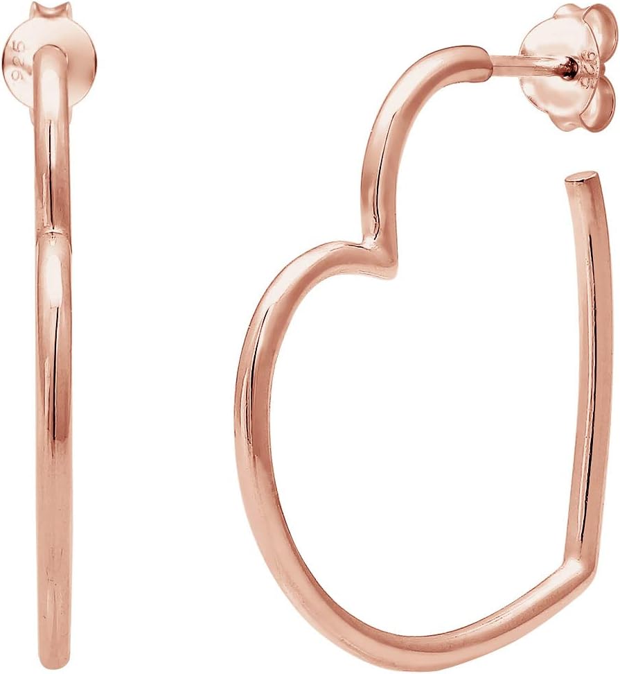 Detalle 2 de Elli Herz Creolen Rosé 925er Silber