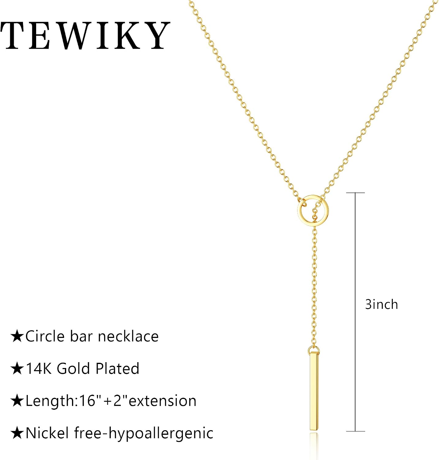 Thumbnail 4 de Tewiky Layered Necklace 14K Gold Plated
