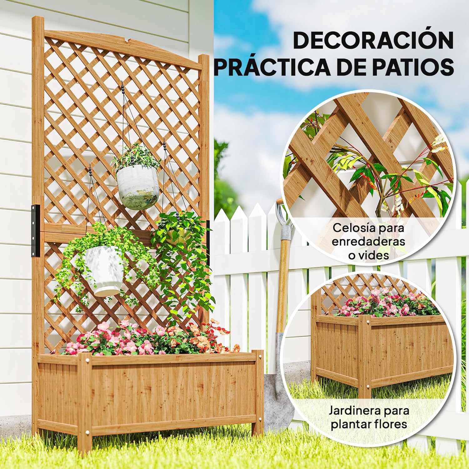 Thumbnail 2 de Outsunny Arriate 90x45x180 cm Jardin