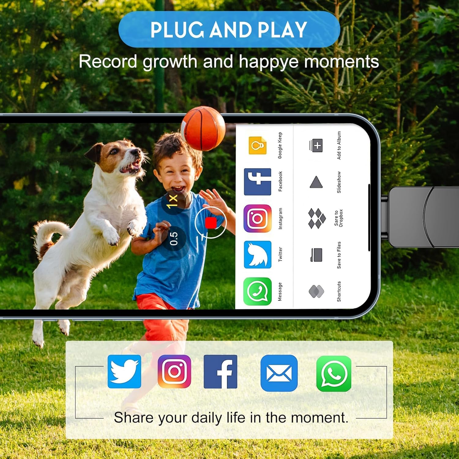 Thumbnail 6 de Chiavetta USB per Phone 512GB Ruweipan 4 in 1: trasferimento facile senza APP