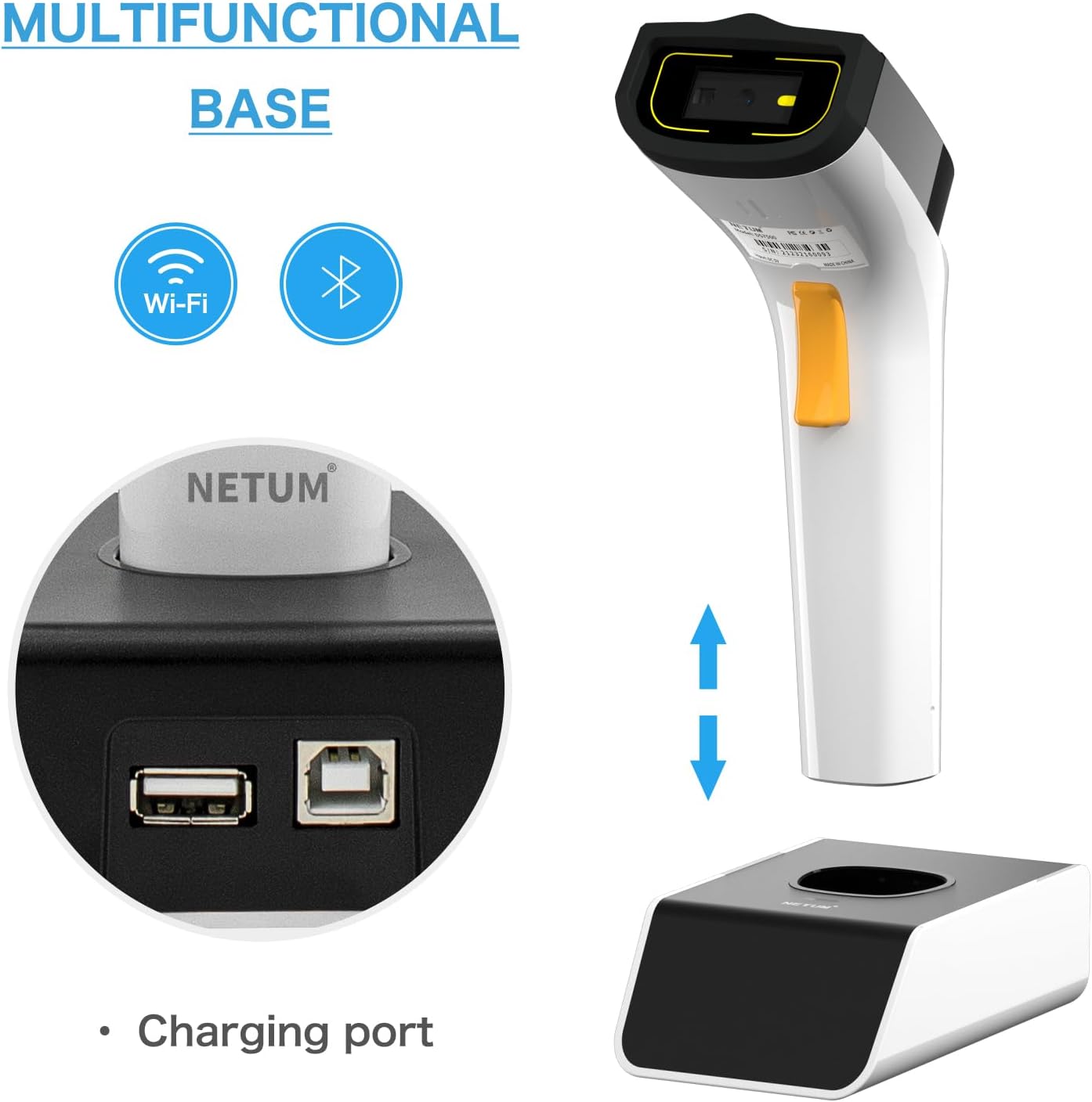 Detalle 1 de NETUM DS2800 Scanner codes-barres Wi‑Fi 2D