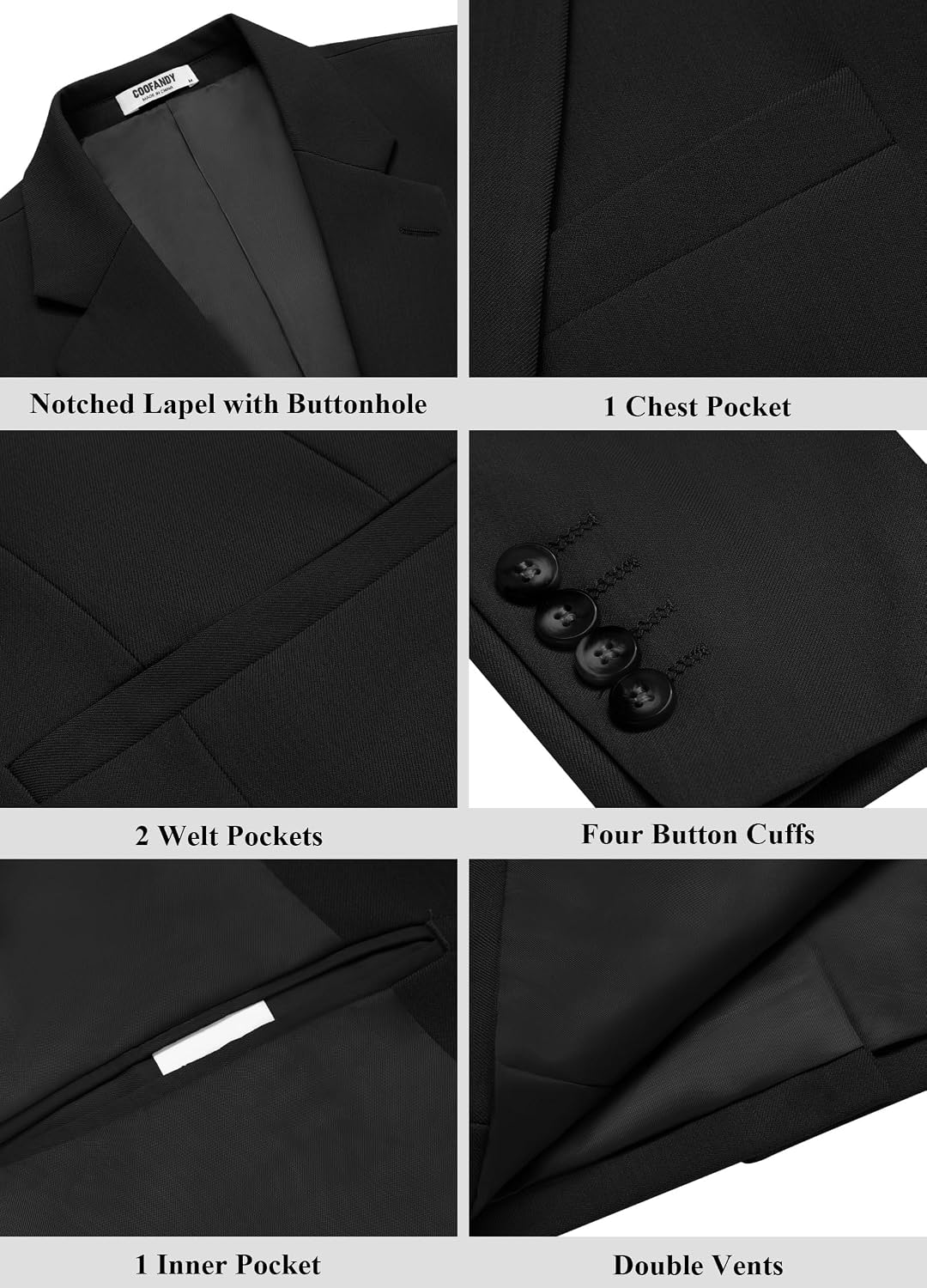 Thumbnail 5 de COOFANDY Men's Casual Blazer Regular Fit Lightweight Jacket