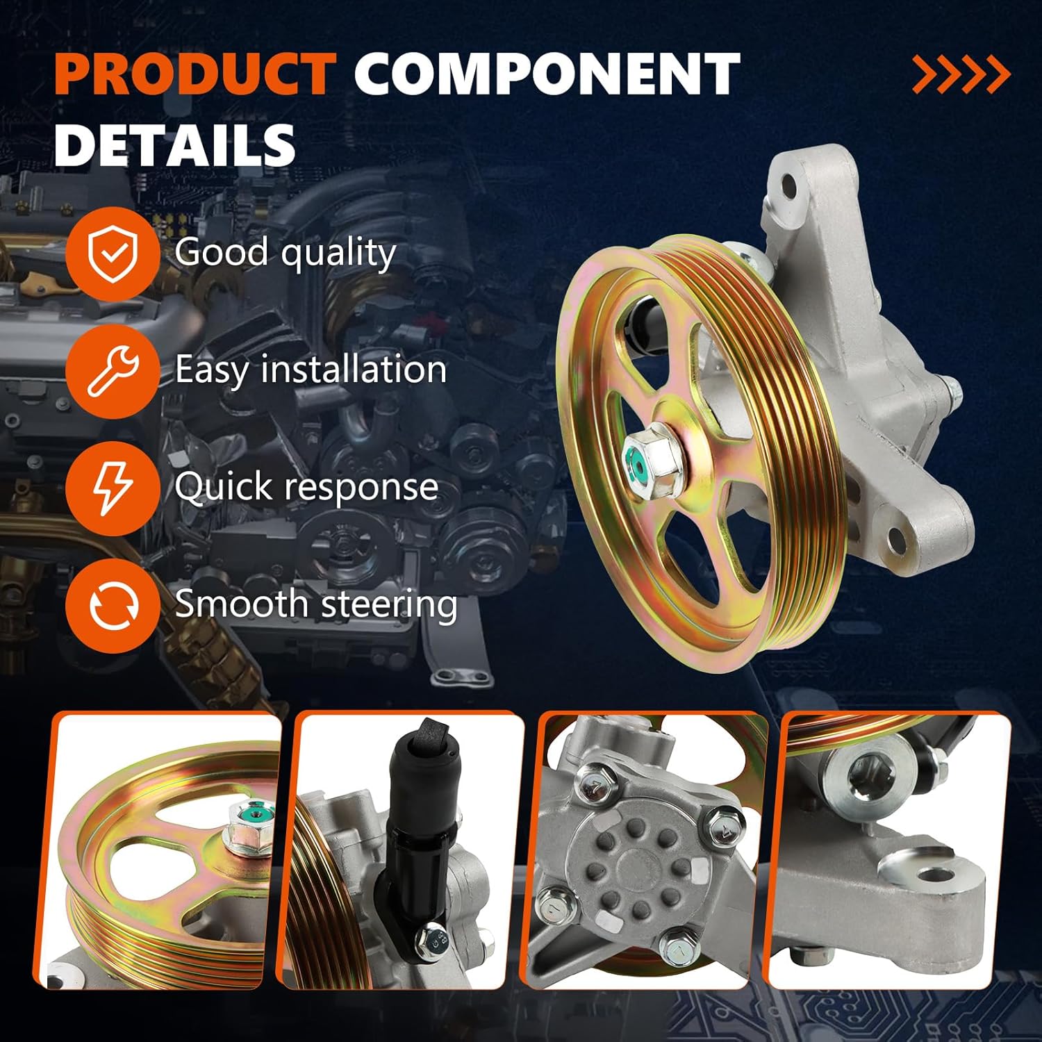Thumbnail 2 de Daysyore 21-5442 Power Steering Pump (Replaces 56110-RGL-A03, 56110-PVJ-A01, 56110-RYE-A02) for Select Honda Models