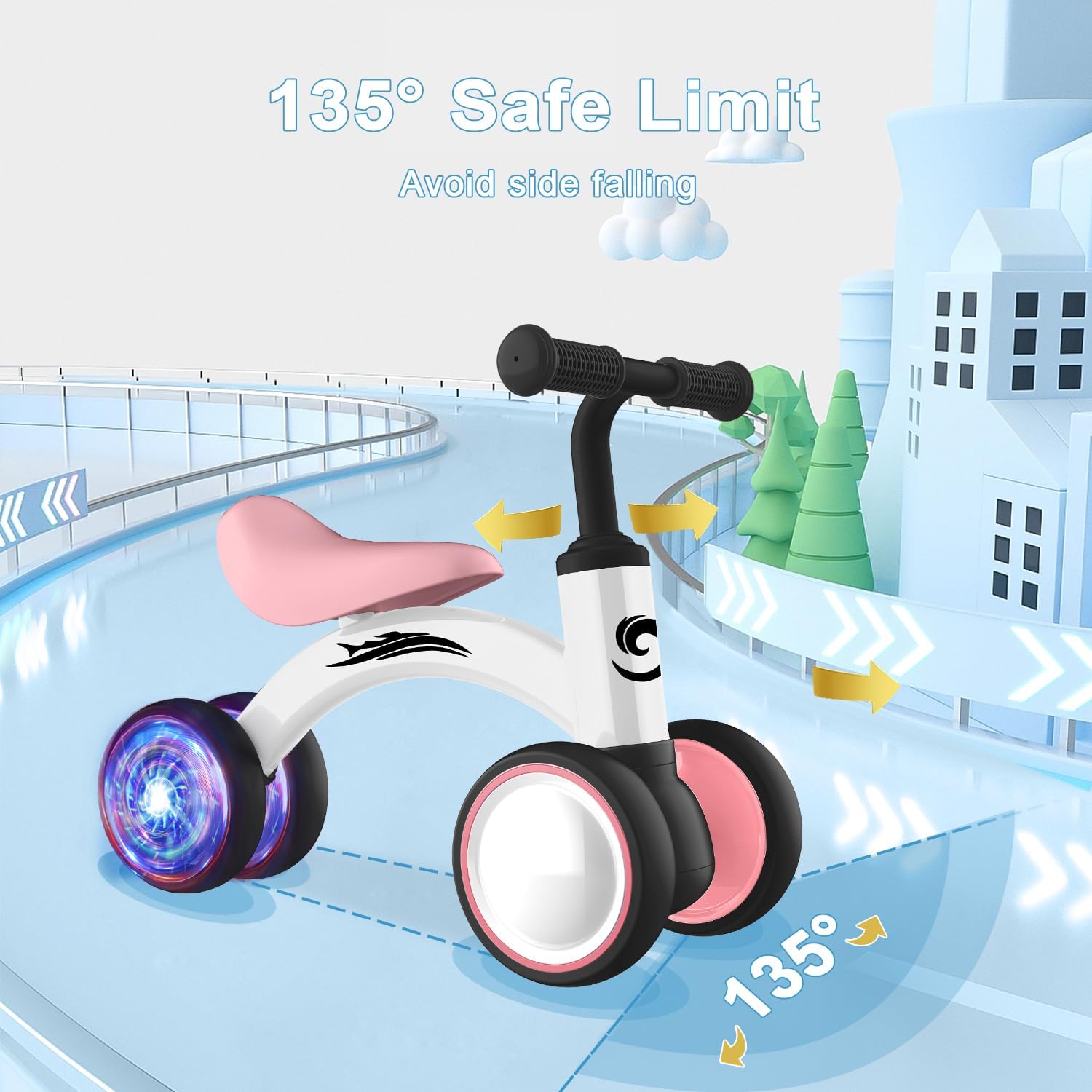 Thumbnail 3 de Colorful Lighting Baby Balance Bike 1st Birthday